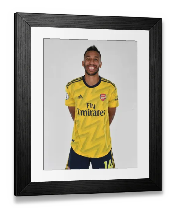 Framed Print : Arsenal's Pierre-Emerick Aubameyang at 2019-20 Photocall