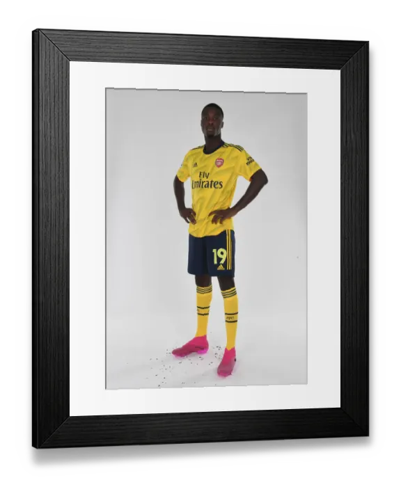 Framed Print : Arsenal Football Club: Nicolas Pepe at 2019-2020 Pre-Season Photocall
