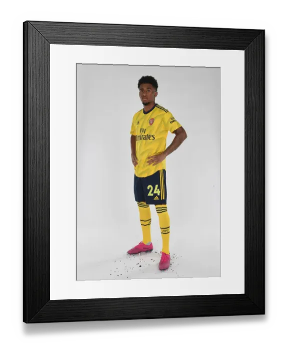 Framed Print : Arsenal FC: Reiss Nelson at 2019-20 Photocall Framed Print : Arsenal FC: Reiss Nelson at 2019-20 Photocall