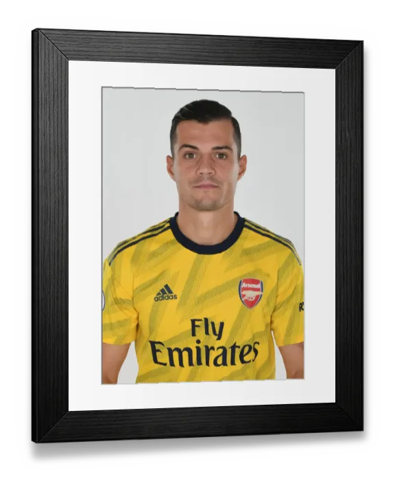 Framed Print : Arsenal Football Club: Granit Xhaka at 2019-2020 Pre-Season Training Framed Print : Arsenal Football Club: Granit Xhaka at 2019-2020 Pre-Season Training