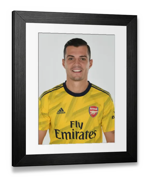 Framed Print : Arsenal's Granit Xhaka at 2019-2020 Pre-Season Training