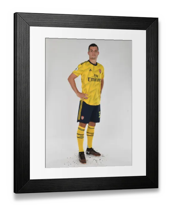 Framed Print : Arsenal's Granit Xhaka at 2019-2020 Pre-Season Training