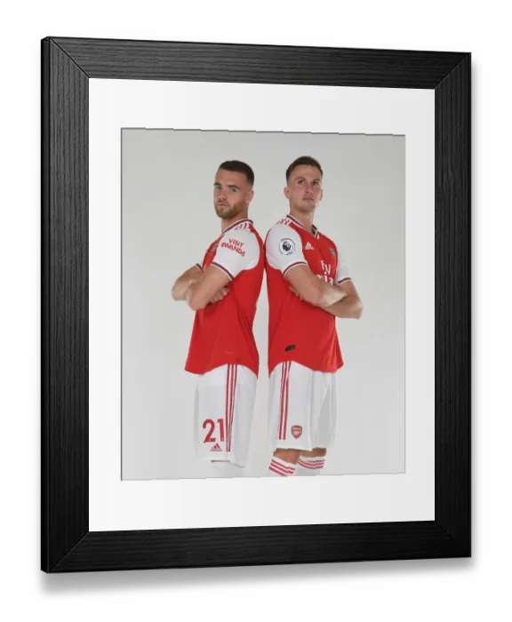 Framed Print : Arsenal Defenders Calum Chambers and Rob Holding at 2019-20 Pre-Season Training Framed Print : Arsenal Defenders Calum Chambers and Rob Holding at 2019-20 Pre-Season Training
