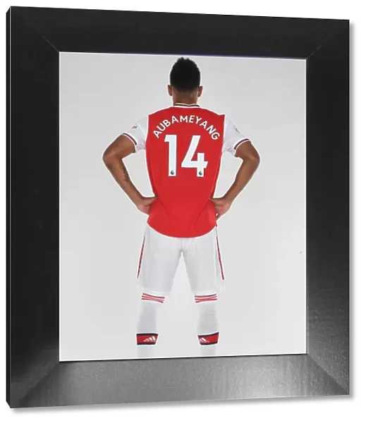 Arsenal's Aubameyang at 2019-20 Arsenal Photocall
