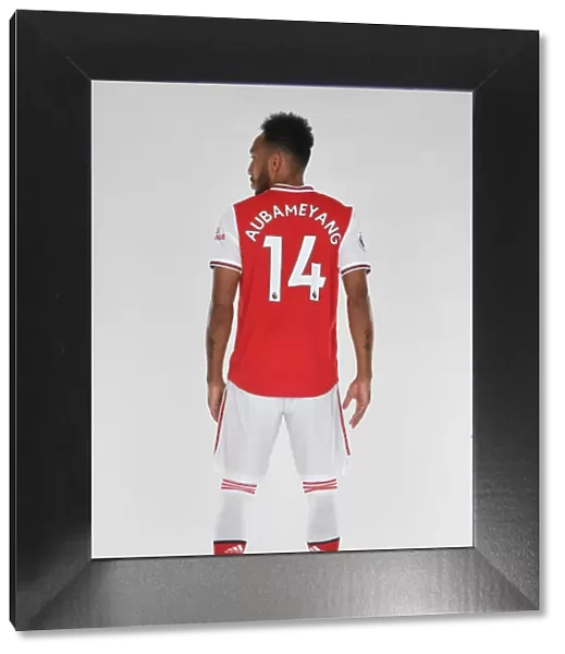 Arsenal's Aubameyang Poses at 2019-2020 Team Photocall
