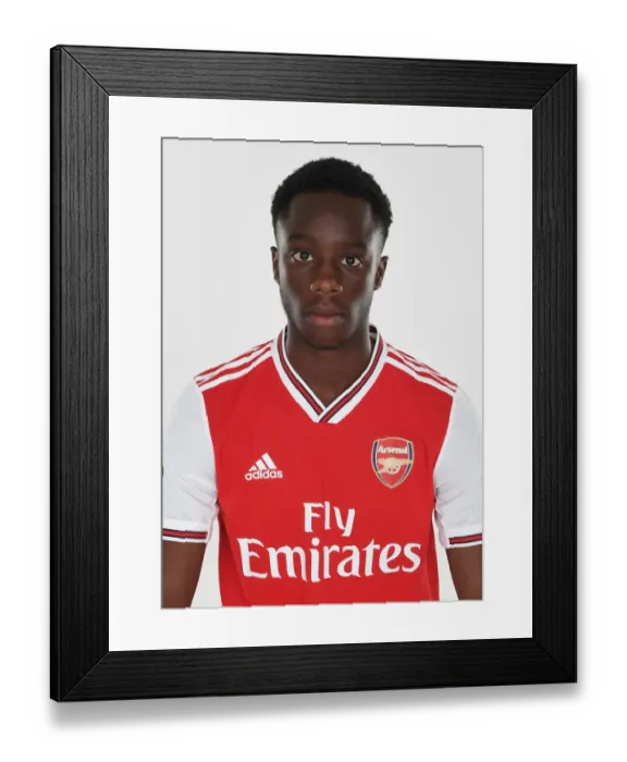 Framed Print : Arsenal's Newcomer James Olayinka Kicks Off 2019-2020 Season at London Colney Photocall
