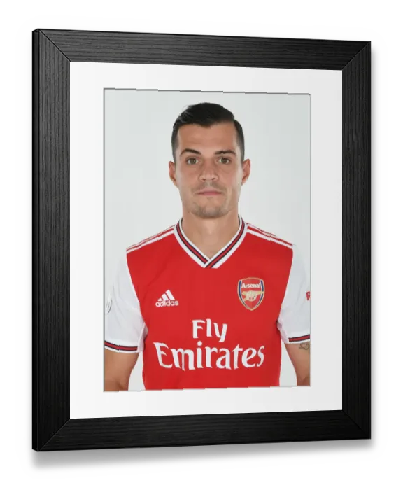 Framed Print : Arsenal's Granit Xhaka at 2019-2020 Pre-Season Training