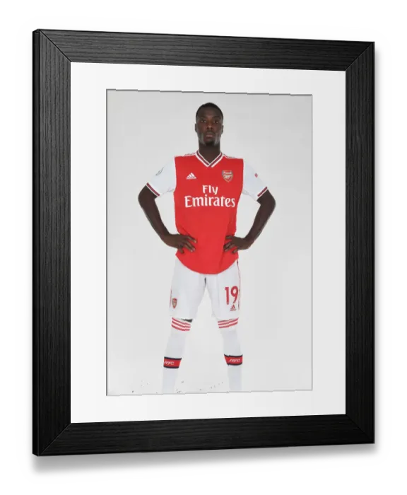 Framed Print : Arsenal's Nicolas Pepe at 2019-20 Arsenal Photocall