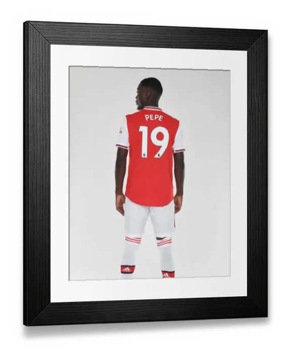 Framed Print : Arsenal's Nicolas Pepe at 2019-20 Arsenal Photocall