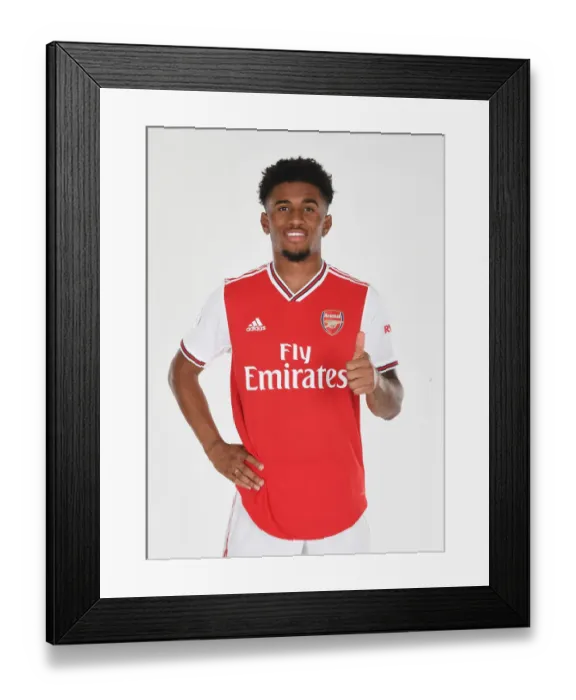 Framed Print : Arsenal's Reiss Nelson at 2019-2020 Pre-Season Photoshoot