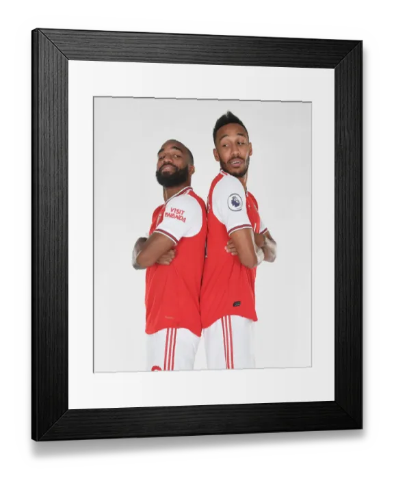 Framed Print : Arsenal's Lacazette and Aubameyang Unite at 2019-2020 Pre-Season Training