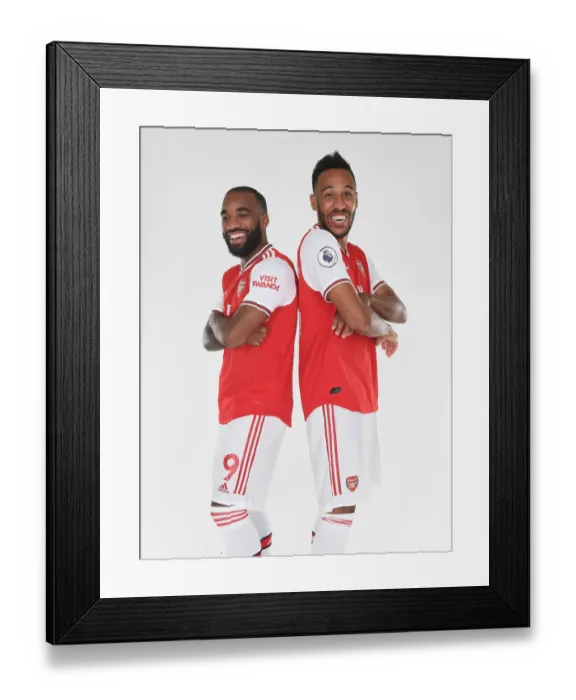 Framed Print : Arsenal's Lacazette and Aubameyang at 2019-2020 Pre-Season Photocall Framed Print : Arsenal's Lacazette and Aubameyang at 2019-2020 Pre-Season Photocall
