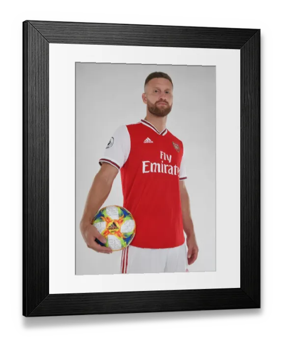 Framed Print : Arsenal FC: 2019-2020 Pre-Season Training - Shkodran Mustafi at London Colney
