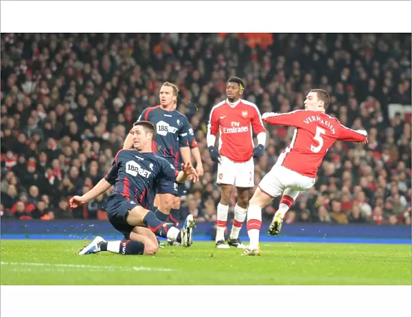 Thomas Vermaelen Scores the Third Goal: Arsenal 4-2 Bolton Wanderers, Premier League, 2010