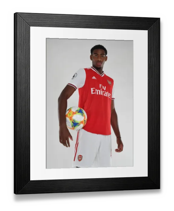 Framed Print : Arsenal Football Club: Behind the Scenes - Zech Medley at 2019-2020 Season Training