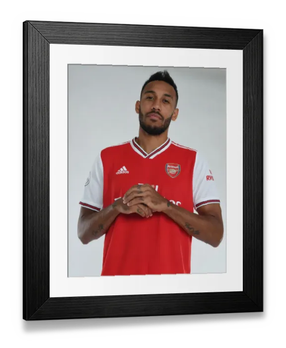 Framed Print : Arsenal Football Club: Aubameyang at 2019-2020 Team Photocall Framed Print : Arsenal Football Club: Aubameyang at 2019-2020 Team Photocall