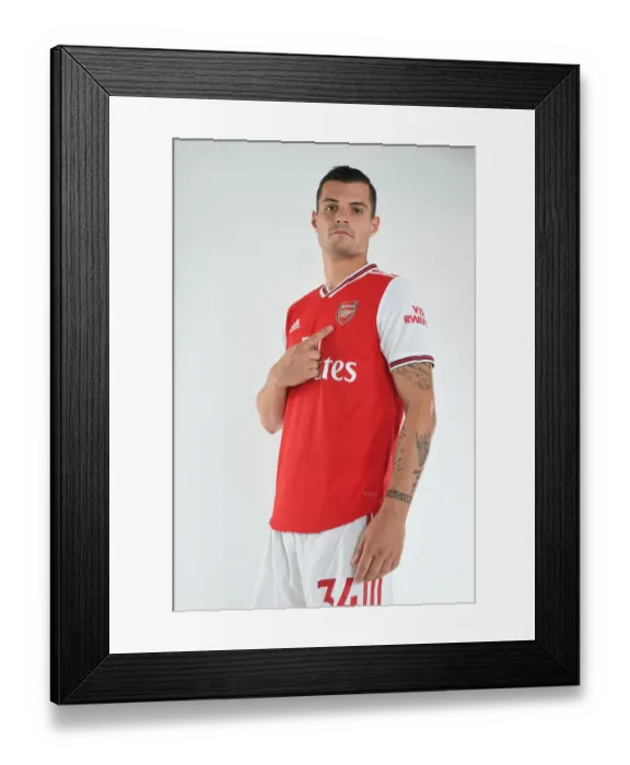 Framed Print : Arsenal FC: Granit Xhaka at 2019-2020 Pre-Season Training