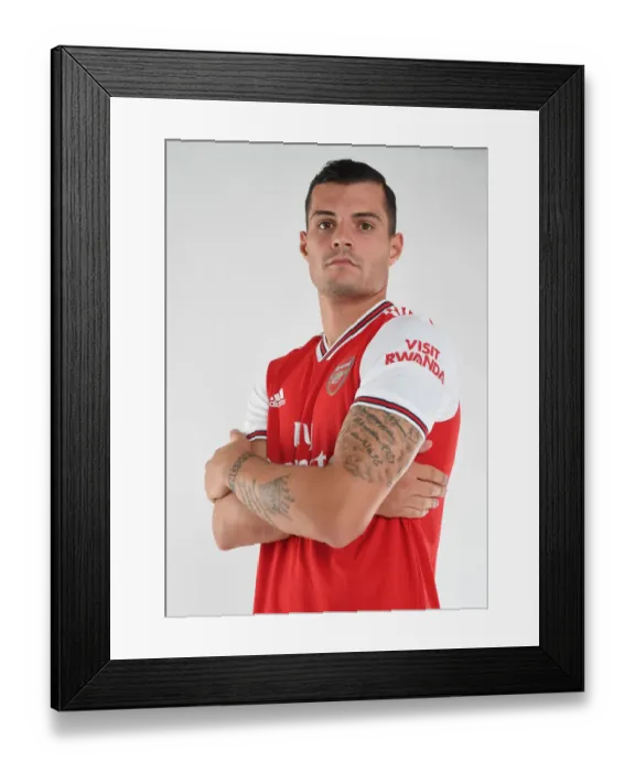Framed Print : Arsenal's Granit Xhaka at 2019-2020 Pre-Season Training