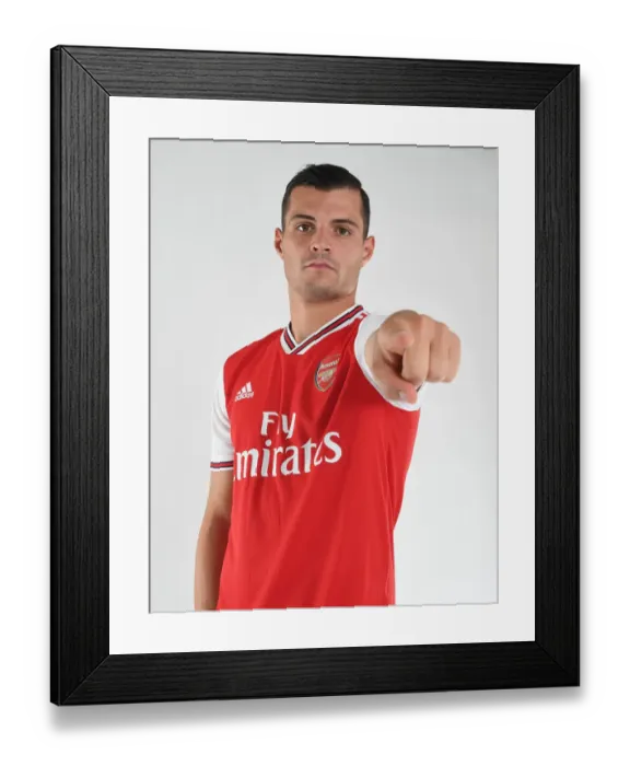 Framed Print : Arsenal's Granit Xhaka at 2019-2020 Photocall