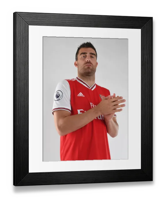 Framed Print : Arsenal's Sokratis at 2019-2020 Pre-Season Training
