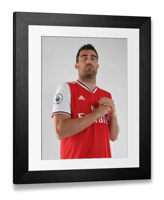 Framed Print : Arsenal's Sokratis at 2019-2020 Pre-Season Training