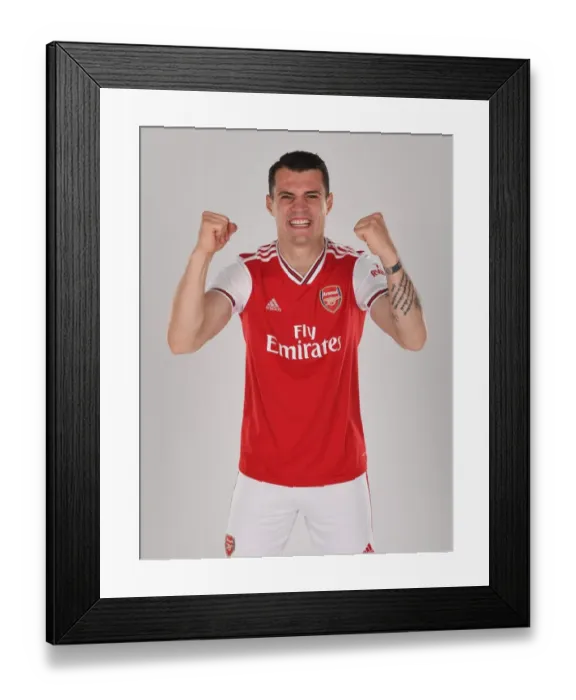 Framed Print : Granit Xhaka of Arsenal. Arsenal Training Ground Framed Print : Granit Xhaka of Arsenal. Arsenal Training Ground