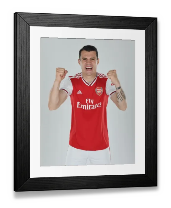 Framed Print : Granit Xhaka of Arsenal. Arsenal Training Ground Framed Print : Granit Xhaka of Arsenal. Arsenal Training Ground