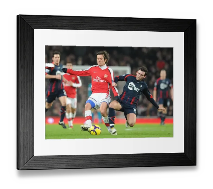 Framed Print : Arsenal's Rosicky Outshines Davies in Exciting 4-2 Victory over Bolton