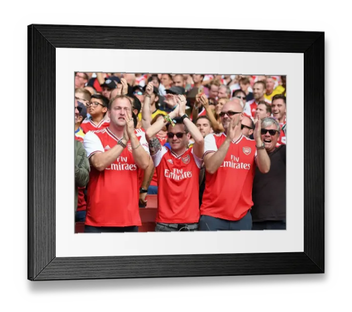 Framed Print : Arsenal vs Burnley: Passionate Fans at Emirates Stadium, Premier League 2019-2020 Framed Print : Arsenal vs Burnley: Passionate Fans at Emirates Stadium, Premier League 2019-2020