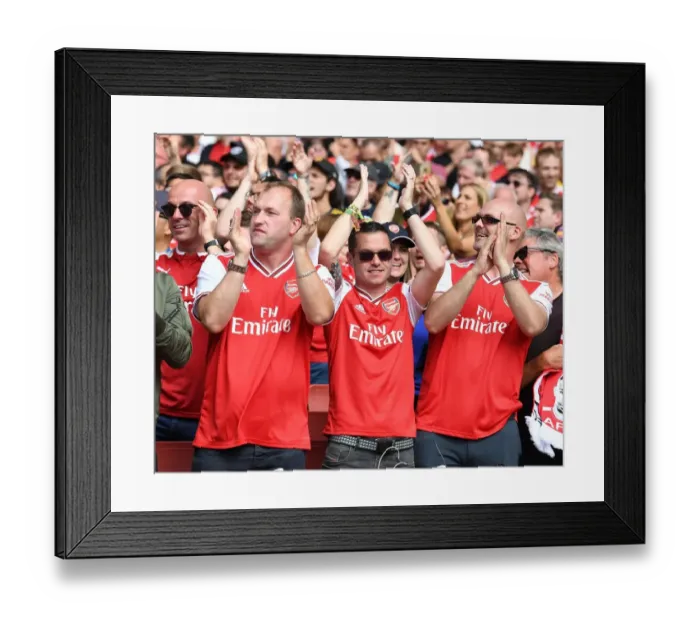 Framed Print : Passionate Arsenal Fans at Emirates Stadium: Arsenal vs Burnley, Premier League 2019-2020