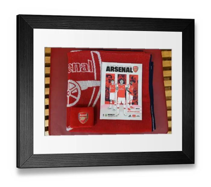 Framed Print : Arsenal vs. Burnley: Premier League Showdown at Emirates Stadium - Personalized Programmes for the Players