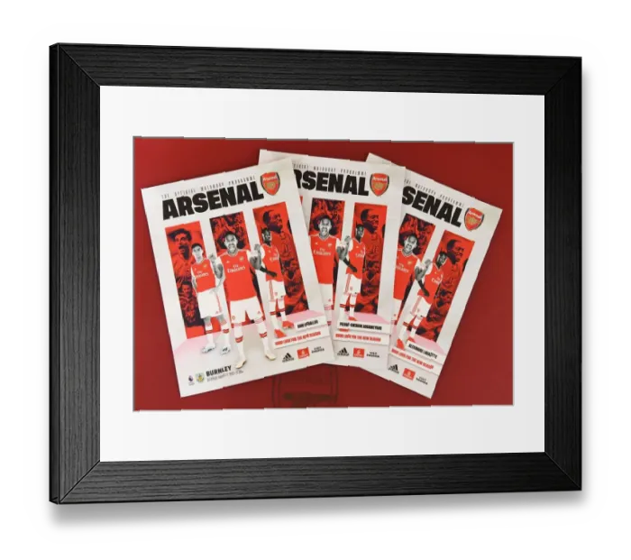 Framed Print : Arsenal vs Burnley: Personalized Programmes at Emirates Stadium (2019-20) Framed Print : Arsenal vs Burnley: Personalized Programmes at Emirates Stadium (2019-20)
