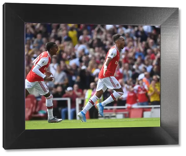 Arsenal's Aubameyang Scores Second Goal Against Burnley in 2019-20 Premier League