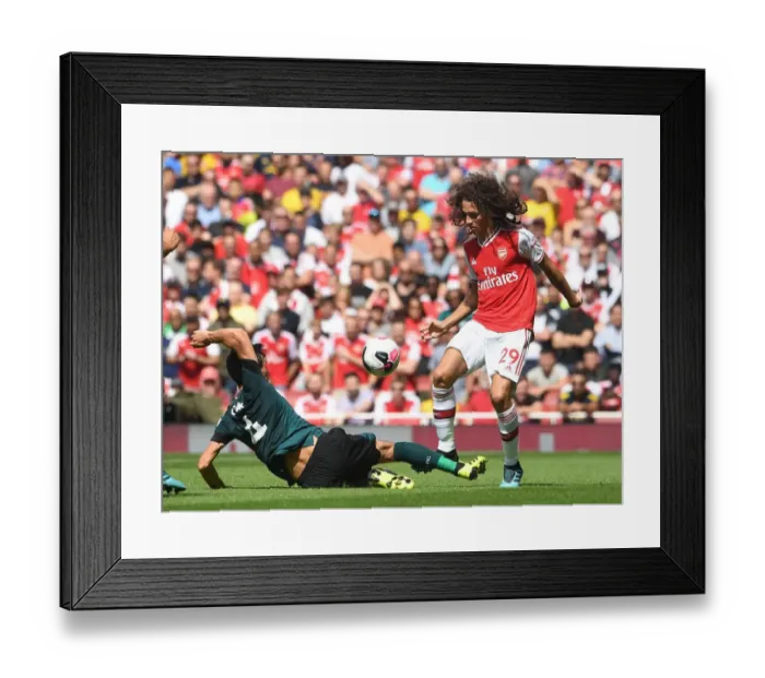 Framed Print : Arsenal vs Burnley: Matteo Guendouzi Clashes with Jack Cork in Premier League Showdown (2019-20)