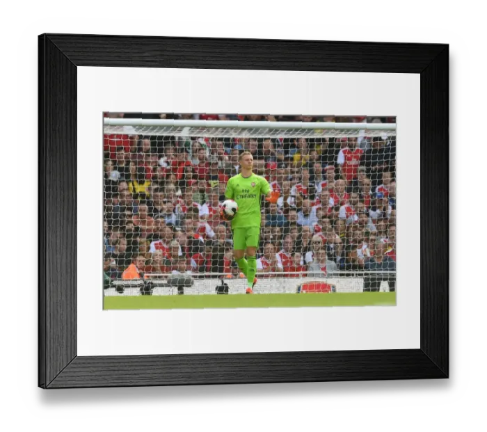 Framed Print : Arsenal's Bernd Leno Focused During Arsenal v Burnley Premier League Clash at Emirates Stadium Framed Print : Arsenal's Bernd Leno Focused During Arsenal v Burnley Premier League Clash at Emirates Stadium