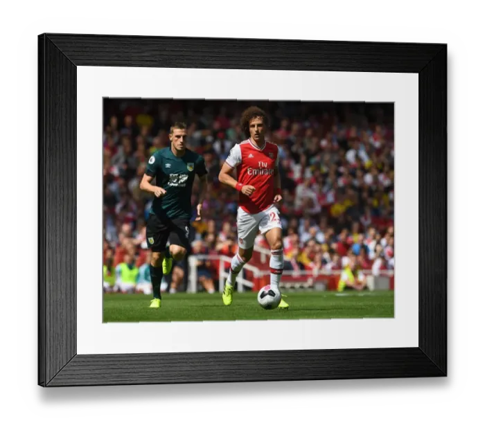 Framed Print : Arsenal's David Luiz in Action: Premier League Clash Against Burnley, 2019-20