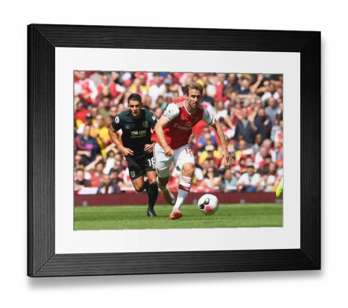 Framed Print : Nacho Monreal in Action: Arsenal vs. Burnley (2019-20)