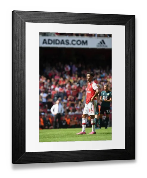 Framed Print : Arsenal's Reiss Nelson in Action against Burnley in 2019-20 Premier League