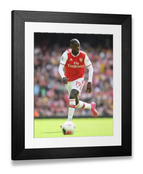 Framed Print : Arsenal's Nicolas Pepe in Action: Arsenal vs. Burnley, 2019-20 Premier League