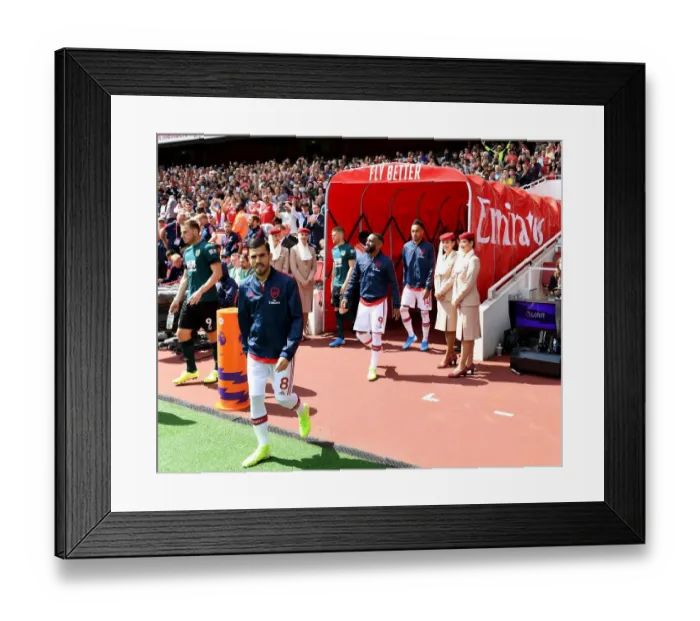 Framed Print : Arsenal Players Gather in Tunnel Before Arsenal v Burnley Premier League Clash at Emirates Stadium Framed Print : Arsenal Players Gather in Tunnel Before Arsenal v Burnley Premier League Clash at Emirates Stadium