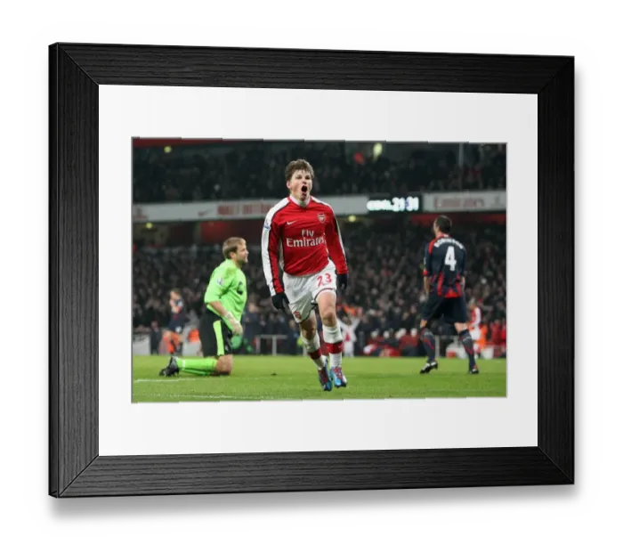 Framed Print : Andrey Arshavin celebrates scoring Arsenals 4th goal. Arsenal 4: 2 Bolton Wanderers Framed Print : Andrey Arshavin celebrates scoring Arsenals 4th goal. Arsenal 4: 2 Bolton Wanderers