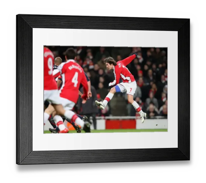 Framed Print : Tomas Rocisky scores Arsenals 1st goal. Arsenal 4: 2 Bolton Wanderers