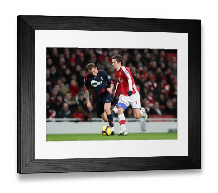 Framed Print : Tomas Rosicky (Arsenal) Matthew Taylor (Bolton). Arsenal 4: 2 Bolton Wanderers
