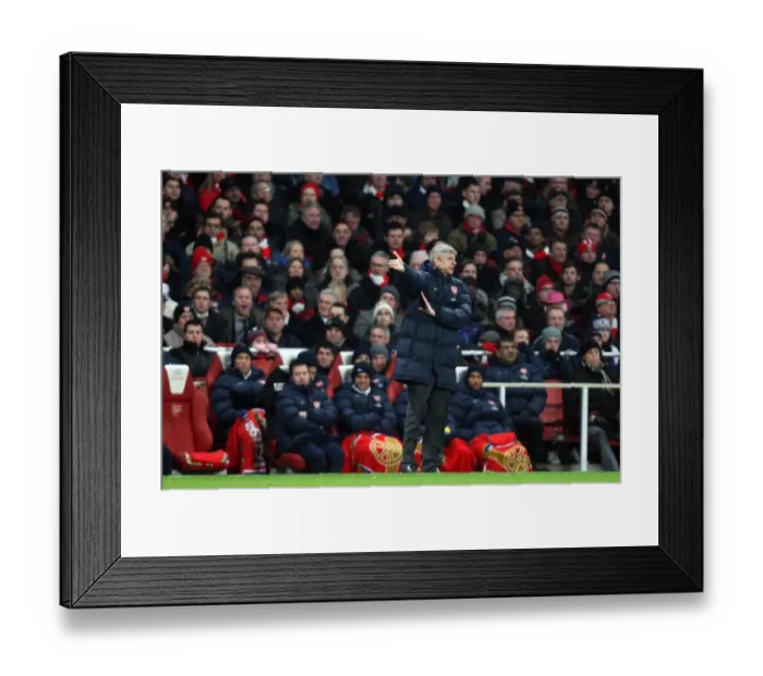 Framed Print : Arsene Wenger the Arsenal Manager. Arsenal 4: 2 Bolton Wanderers. Barclays Premier League