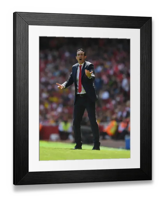 Framed Print : Unai Emery Leads Arsenal in Premier League Battle Against Burnley