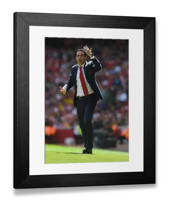 Framed Print : Unai Emery Leads Arsenal in Premier League Battle Against Burnley