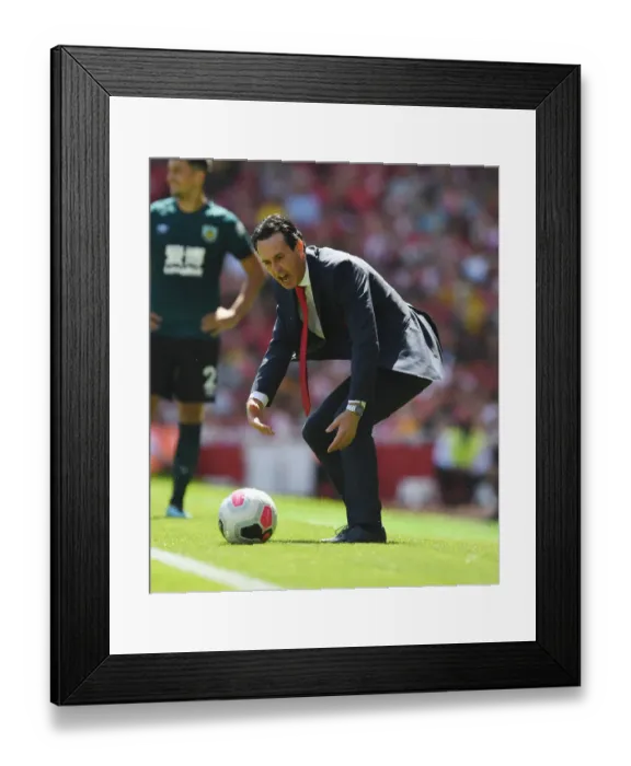 Framed Print : Unai Emery Leads Arsenal in Premier League Battle Against Burnley