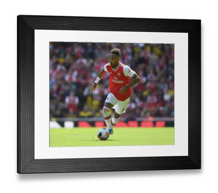 Framed Print : Arsenal's Aubameyang Shines in Arsenal v Burnley Premier League Clash (2019-20)