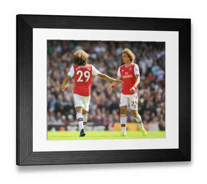 Framed Print : Arsenal FC vs Burnley FC: Guendouzi and Luiz in Action - 2019-20 Premier League Clash