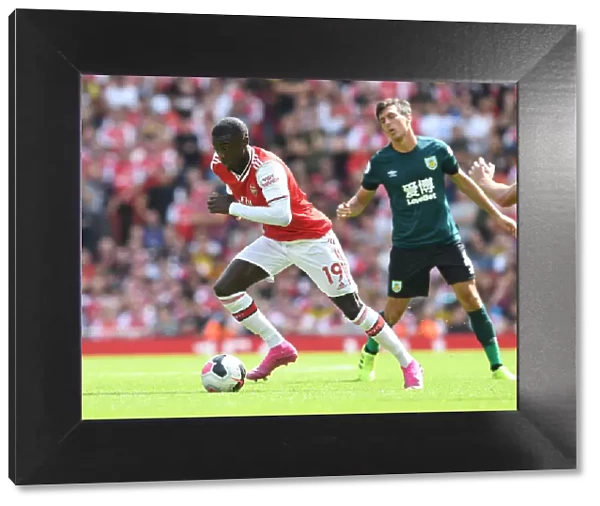 Arsenal's Nicolas Pepe in Action against Burnley in 2019-20 Premier League